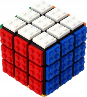 Logická hračka - Fanxin Lego Cube Cube + stojan