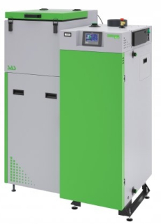 Sas dvojfunkčná oceľová pec na pelety, 12 kW