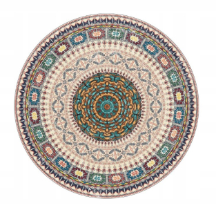 OKRUHOVÝ KOBEREC DO OBÝVAČKY 160 CM RETRO VINTAGE PROTIŠMYK BOHO XL!!