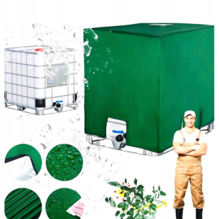 Kryt nádrže na dažďovú vodu 1000 l 120 x 100 cm zelená