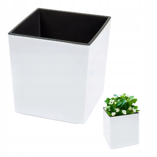 Kvetináč Grando 25 cm x 25 x 24,5 cm priemer 25 cm plastový biely