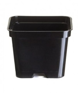 Kvetináč, rozmer 7,5 cm x 7,5 x 7,5 cm, čierny plast