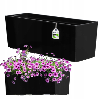 Kvetináč Kadax 56 cm x 56 x 19 cm, čierny plast