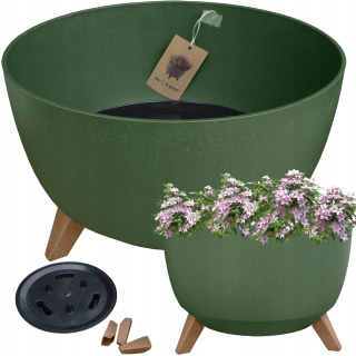 Lamelový kvetináč 47 cm x 47 x 26,5 cm priemer 47 cm plastový biely