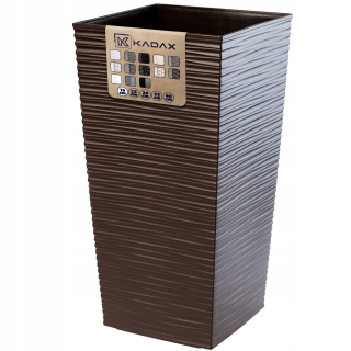 Kadax kvetináč 19 cm x 19 x 36,5 cm priemer 18,5 cm plastové odtiene hnedej a béžovej