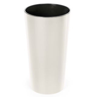 Lamelový kvetináč 25 cm x 25 x 46,5 cm priemer 25 cm plastový krém