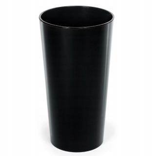 Lamelový kvetináč 25 cm x 25 x 47 cm priemer 25 cm plastový čierny