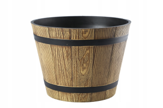 Kvetináč Galicja 39,5 cm x 39,5 x 22 cm priemer 39,5 cm plastové odtiene hnedej a béžovej