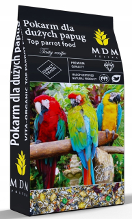Jedlo pre papagáje veľkých vtákov 10 kg mdm potravín