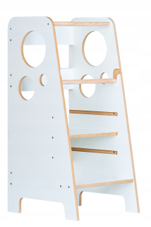 Pomocník do kuchyne pre deti - Kuchynský pomocník/kuchynský asistent biely MDF BKM+