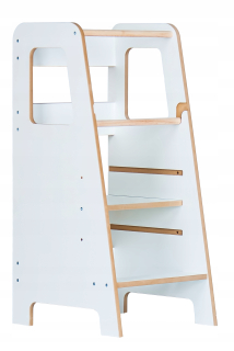 Pomocník do kuchyne pre deti - Kuchynský pomocník/kuchynský asistent biely MDF BRM1