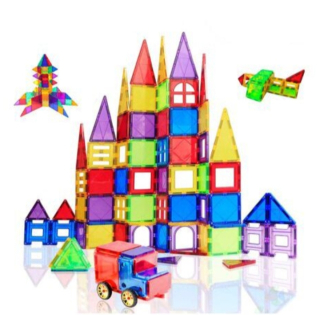 Stavebnica - Magnetické 3D vzdelávacie magnetické bloky VEĽKÉ 106 ks