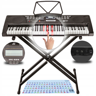 Klávesnica Meike Klávesový organ MK-825 učenie sa hrať stojanový statív USB