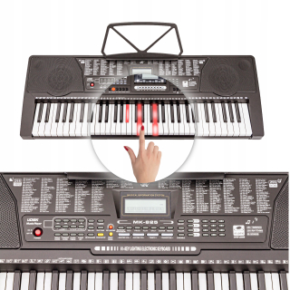 Klávesnica Organ Meike MK-825 Hudobný stojan Učenie Hrať SVETLENÉ KLÁVESY