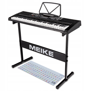 Samolepky stojančeka na klávesnicu na organ s notami na učenie 61 tried