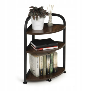 ModernHome polica LOFT rohové police 32 cm x 60,5 cm x 32 cm odtiene hnedej