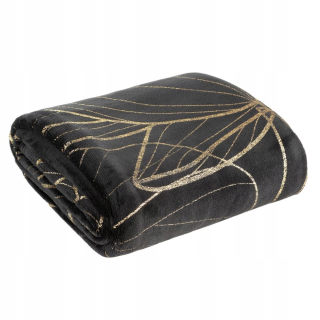LOTOS Bedspread 150x200 Čierna / zlato