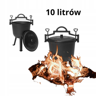 Liatinový kotlík 10 l na maďarský táborák