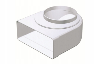 Potrubie, armatúra - Ventilačné koleno ploché 220x90 fi150 VENTS 961