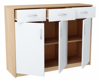 Komoda Matkam MATKAM3D3SB/S 109,3 x 35 x 85cm dub sonoma mat.