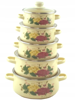 Súprava hrncov - Sada smaltovaných kvetináčov Induction Pot 295G