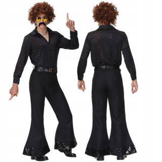 Halloween Retro 70. Disco Cequins Pair Bar Night Club