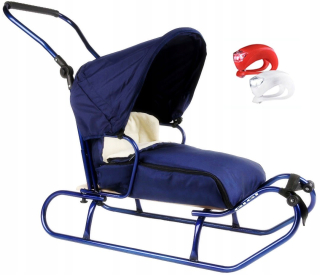 Kovové ľahké tradičné sane GIGI Light, opierka, posúvač, nastaviteľná, LED strieška