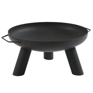 Oceľové záhradné ohnisko maľované čiernou skrutkou Korfu 78 cm