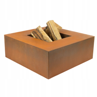 Záhradné ohnisko Corten Steel Square 100 cm