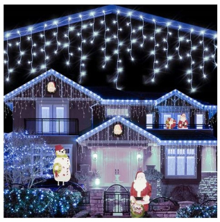 Vonkajšie Vianočné osvetlenie - Svetelný záves 10m 400 LED svetiel
