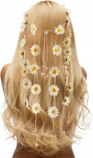 Kvetinová čelenka slnečnica kvetinová čelenka boho korunka, K