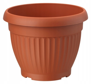 Form-Plastový kvetináč 40 cm x 40 x 31 cm priemer 40 cm plastový odtieň oranžovej