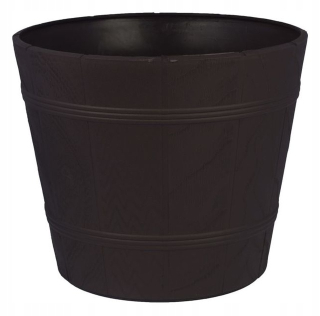 Form-Plastový kvetináč 42 cm x 42 x 35,5 cm priemer 42 cm plastové odtiene hnedej a béžovej