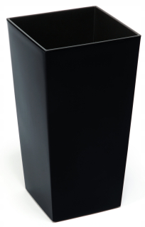 Lamelový kvetináč 25 cm x 25 x 46,5 cm priemer 25 cm plastový čierny