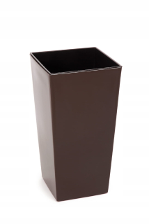Lamelový kvetináč 30 cm x 30 x 57 cm priemer 30 cm plastový odtieň hnedej a béžovej