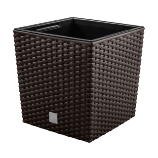Kvetináč Prosperplast 22 cm x 22 x 22,8 cm priemer 22,3 cm plastové odtiene hnedej a béžovej