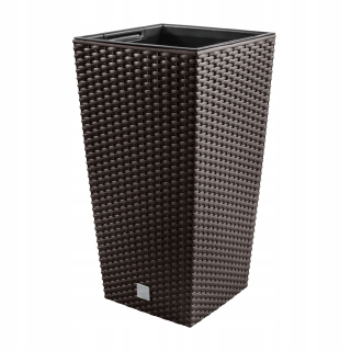 Kvetináč Prosperplast 17 cm x 17 x 32,4 cm priemer 17 cm plastové odtiene hnedej a béžovej
