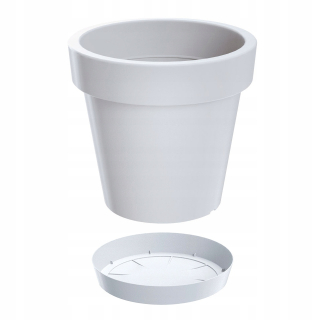 Lofly kvetináč 24,8 cm x 24,8 x 35,2 cm priemer 24,8 cm plastový biely