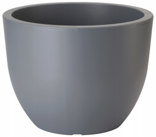 Form-Plastový kvetináč 39,5 cm x 39,5 x 29,5 cm priemer 39,5 cm plast odtiene sivej a striebornej
