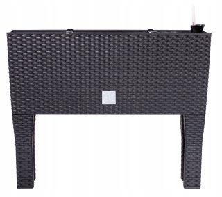 Kvetináč Prosperplast 60 cm x 25 x 46 cm plastový odtieň sivá a strieborná