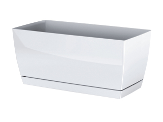 Kvetináč Prosperplast 40 cm x 19 x 18,5 cm priemer 39 cm plastový biely