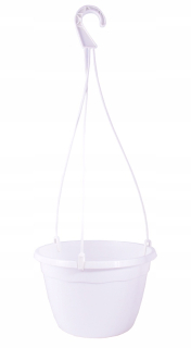 Kvetináč Edoniczki.pl 23 cm x 23 x 15 cm priemer 23 cm plast biely