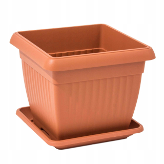 Fľašový kvetináč 45 cm x 45 x 35 cm, plast, odtiene hnedej a béžovej