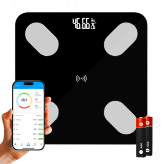 ANALYTICKÁ KÚPEĽŇOVÁ VÁHA SLIM 180 kg SMART+ 31 v 1 ANDROID PRESNÁ iOS