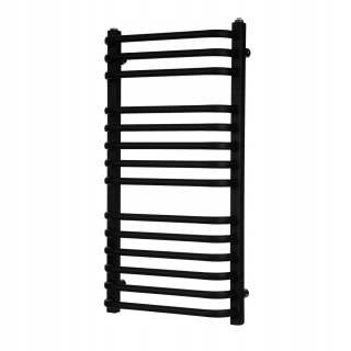 Vodný kúpeľňový radiátor SCANO Ek 430 x 1170mm Štvorcový radiátor ČIERNY