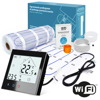 Vyhrievacia podložka HD-MAT | Termostat T1000.B.WIFI | 150 W/m² | Súprava 1,5 m²