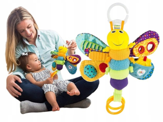Závesná hračka do kočíka - Lamaze Butterfly Emanuel Rainbow Pendant 0m+ 27024