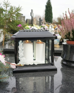 Dvojitý pietny lampáš Pantheon na parafínové sviečky