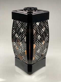 GLAMOUR RATTAN BLACK GRIT LAMPER