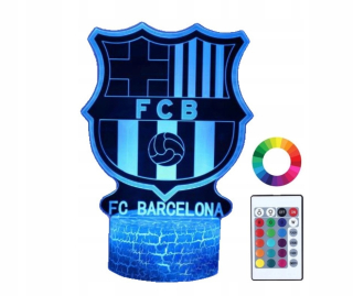 Gadget pre fanúšika - Nočná lampa pre deti FC Barcelona Herb LED 3D